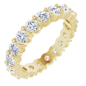 14K Yellow 1 3/4 CTW Natural Diamond Eternity Band Size 4.5