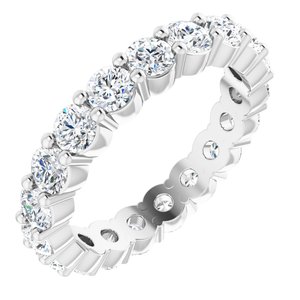 14K White 1 3/4 CTW Natural Diamond Eternity Band Size 4.5