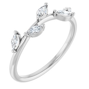 Platinum 1/4 CTW Natural Diamond Leaf Ring