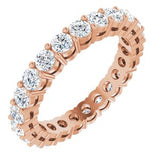14K Rose 1 3/8 CTW Natural Diamond Eternity Band Size 4.5