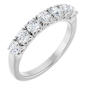 14K White 3/4 CTW Natural Diamond Anniversary Band