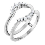 Platinum 1/4 CTW Natural Diamond Ring Guard