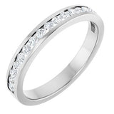 14K White 3/8 CTW Natural Diamond Channel Set Anniversary Band