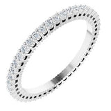14K White 1/2 CTW Natural Diamond Eternity Band Size 4.5