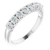 14K White 1/2 CTW Natural Diamond Anniversary Band