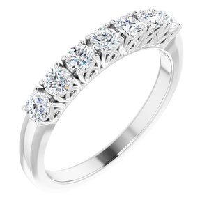 14K White 1/2 CTW Natural Diamond Anniversary Band