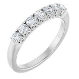 14K White 3/8 CTW Natural Diamond Anniversary Band