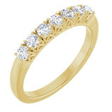 14K Yellow 3/8 CTW Natural Diamond Anniversary Band