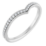 Platinum 1/8 CTW Natural Diamond Band