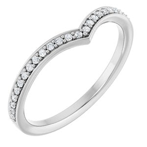 Platinum 1/8 CTW Natural Diamond Band