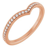 14K Rose 1/8 CTW Natural Diamond Band