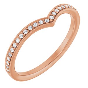 14K Rose 1/8 CTW Natural Diamond Band