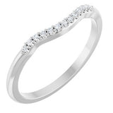 14K White .05 CTW Natural Diamond Band
