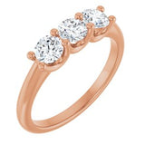 14K Rose 3/4 CTW Natural Diamond Anniversary Band