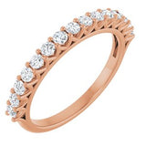 14K Rose 1/2 CTW Natural Diamond Anniversary Band