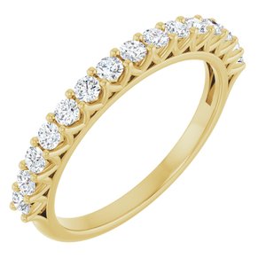 14K Yellow 1/2 CTW Natural Diamond Anniversary Band