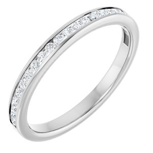 14K White 1/5 CTW Natural Diamond Anniversary Band