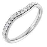 14K White 1/5 CTW Natural Diamond Band