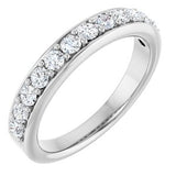 14K White 5/8 CTW Natural Diamond Anniversary Band