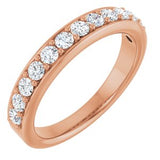 14K Rose 5/8 CTW Natural Diamond Anniversary Band