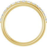 14K Yellow 5/8 CTW Natural Diamond Anniversary Band