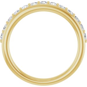 14K Yellow 5/8 CTW Natural Diamond Anniversary Band