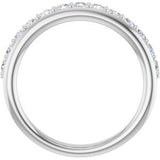 Platinum 5/8 CTW Natural Diamond Anniversary Band