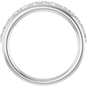 14K White 5/8 CTW Natural Diamond Anniversary Band