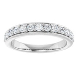14K White 5/8 CTW Natural Diamond Anniversary Band