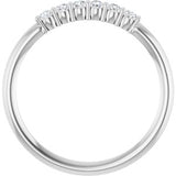 14K White 1/8 CTW Natural Diamond Stackable Ring