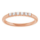 14K Rose 1/8 CTW Natural Diamond Stackable Ring