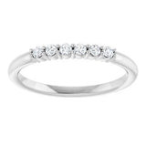 14K White 1/8 CTW Natural Diamond Stackable Ring