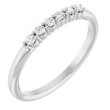 14K White 1/8 CTW Natural Diamond Stackable Ring