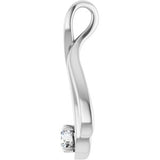 14K White 1/4 CTW Natural Diamond Teardrop Pendant