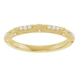 14K Yellow .07 CTW Diamond Band