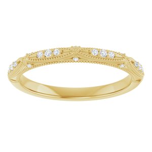 14K Yellow .07 CTW Diamond Band