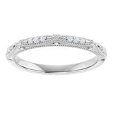 14K White .07 CTW Diamond Band