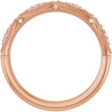 14K Rose .07 CTW Diamond Band
