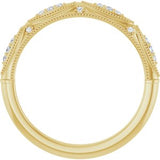 14K Yellow .07 CTW Diamond Band
