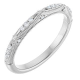 14K White .07 CTW Diamond Band