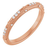 14K Rose .07 CTW Diamond Band