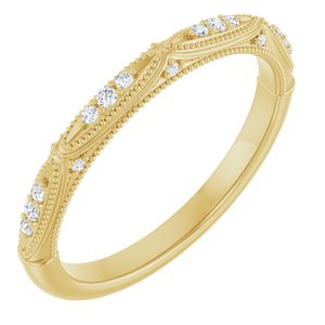 14K Yellow .07 CTW Diamond Band