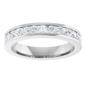 Platinum 1/2 CTW Natural Diamond Anniversary Band