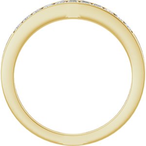 14K Yellow 1/3 CTW Natural Diamond Anniversary Band Size 6