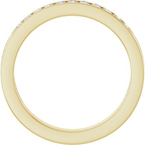 14K Yellow 1/4 CTW Natural Diamond Anniversary Band Size 7