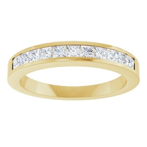 14K Yellow 1/2 CTW Natural Diamond Anniversary Band Size 8