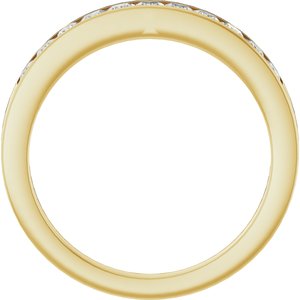 14K Yellow 1/2 CTW Natural Diamond Anniversary Band Size 8