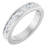 Platinum 3/4 CTW Natural Diamond Anniversary Band