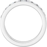 Platinum 3/4 CTW Natural Diamond Anniversary Band