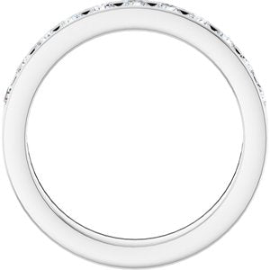 Platinum 3/4 CTW Natural Diamond Anniversary Band